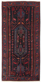  Kurdi Rug 140X282 Authentic
 Oriental Handknotted Runner
 Black/Dark Red (Wool, Persia/Iran)