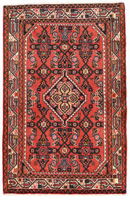  Hamadan Rug 82X127 Authentic
 Oriental Handknotted Dark Brown/Dark Red (Wool, Persia/Iran)
