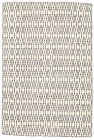 Kilim Long Stitch Rug - Cream White/Black Rug 120X180 Cream White/Black (Wool, India)