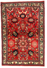  Hosseinabad Rug 101X151 Authentic
 Oriental Handknotted Dark Red/Beige (Wool, Persia/Iran)
