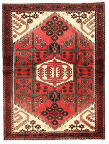  114X152 Rudbar Rug Handknotted Rug Red/Beige Persia/Iran 