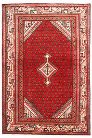  Sarouk Rug 108X161 Authentic
 Oriental Handknotted Rust Red/Dark Red (Wool, Persia/Iran)