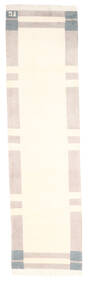  Gabbeh Indo Rug 83X300 Authentic
 Modern Handknotted Runner
 Beige/White/Creme (Wool, India)