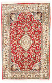  Kashmir Pure Silk Rug 80X125 Authentic Oriental Handknotted Light Brown/Beige (Silk, India)