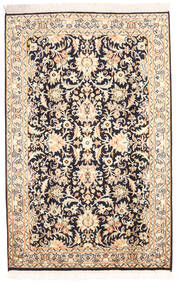  Kashmir Pure Silk Rug 78X123 Authentic
 Oriental Handknotted Beige/Dark Purple (Silk, India)