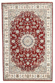  Nain Indo Rug 194X302 Authentic
 Oriental Handknotted White/Creme/Dark Red ( India)