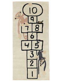 Hopscotch Kids Rug 100X210 Small Off White/Pink Wool Rug Rug 