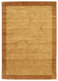 Handloom Frame 160X230 Gold Plain (Single Colored) Wool Rug Rug 