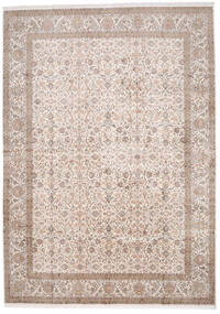  Kashmir Pure Silk Rug 312X425 Authentic
 Oriental Handknotted Light Grey/White/Creme Large (Silk, India)
