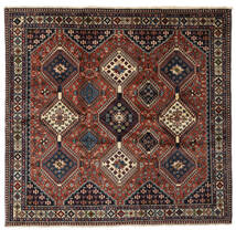 Yalameh Rug 191X201 Authentic
 Oriental Handknotted Square Black/Dark Brown (Wool, Persia/Iran)