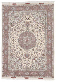  Oriental Tabriz 60 Raj Silk Warp Rug Rug 167X244 Beige/Light Grey ( Persia/Iran)