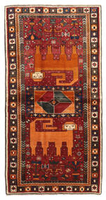  Qashqai Rug 120X239 Authentic
 Oriental Handknotted Dark Red/Orange (Wool, Persia/Iran)