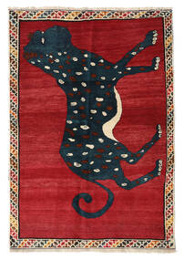  Qashqai Rug 142X203 Authentic
 Oriental Handknotted Crimson Red/Dark Blue (Wool, Persia/Iran)