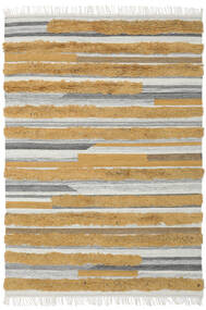  Sunny - Yellow Rug 140X200 Authentic
 Modern Handwoven Brown/Light Grey (Wool, India)
