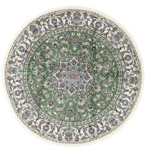  Nain Rug Ø 200 Authentic
 Oriental Handknotted Round Beige/Dark Green (Wool, Persia/Iran)