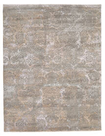 Damask Indo Rug 244X308 Authentic
 Modern Handknotted Light Grey/Light Brown (Wool/Bamboo Silk, India)