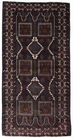  Baluch Rug 104X205 Authentic
 Oriental Handknotted Dark Red/Dark Brown (Wool, Afghanistan)