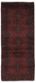  Afghan Khal Mohammadi Rug 79X188 Authentic
 Oriental Handknotted Runner
 Black (Wool, Afghanistan)
