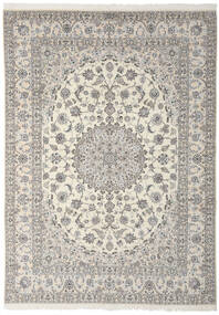  Nain 9La Rug 249X349 Authentic
 Oriental Handknotted Dark Grey/Light Grey (Wool/Silk, Persia/Iran)