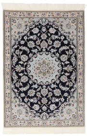  Nain 9La Rug 89X126 Authentic
 Oriental Handknotted Dark Grey/Light Grey (Wool/Silk, Persia/Iran)