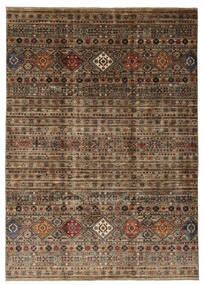  Shabargan Rug 207X290 Authentic
 Oriental Handknotted Dark Brown/Black (Wool, Afghanistan)