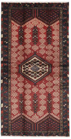  Hamadan Rug 108X212 Authentic
 Oriental Handknotted Black/Dark Brown (Wool, Persia/Iran)