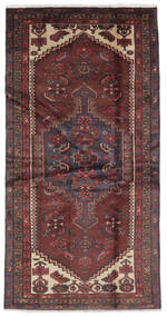  Hamadan Rug 105X207 Authentic
 Oriental Handknotted Black/Dark Brown (Wool, Persia/Iran)