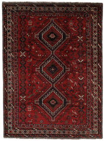  Shiraz Rug 218X291 Authentic Oriental Handknotted Black/Dark Brown (Wool, Persia/Iran)