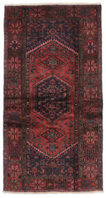 Hamadan Rug 104X195 Authentic
 Oriental Handknotted Black/Dark Brown (Wool, Persia/Iran)