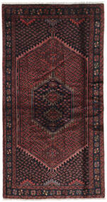  Hamadan Rug 100X192 Authentic
 Oriental Handknotted Black/Dark Brown (Wool, Persia/Iran)
