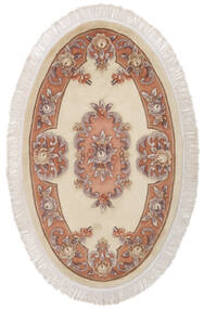  China 90 Line Rug 91X152 Authentic
 Oriental Handknotted White/Creme/Light Brown (Wool, China)