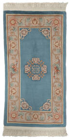  China 90 Line Rug 76X140 Authentic
 Oriental Handknotted Dark Blue/Brown (Wool, China)