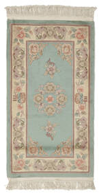  China 90 Line Rug 76X140 Authentic
 Oriental Handknotted Dark Green/Light Brown (Wool, China)