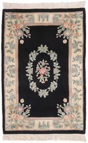  China 90 Line Rug 122X183 Authentic Oriental Handknotted Black/Light Brown (Wool, China)