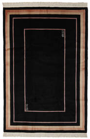  China 90 Line Rug 183X274 Authentic
 Oriental Handknotted Black (Wool, China)
