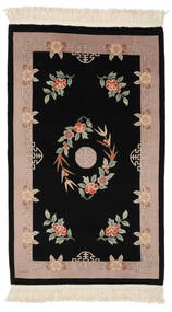  China 90 Line Rug 91X152 Authentic
 Oriental Handknotted Black/Brown (Wool, China)