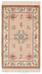  China 90 Line Rug 91X152 Authentic
 Oriental Handknotted Light Brown/Dark Brown (Wool, China)