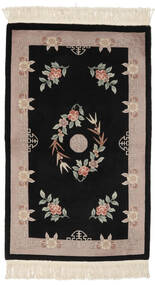 China 90 Line Rug 91X152 Authentic
 Oriental Handknotted Black/Brown (Wool, China)