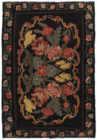  Rose Kelim Moldavia Rug 186X270 Authentic
 Oriental Handwoven Black/Dark Red (Wool, )