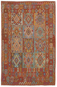  Kilim Afghan Old Style Rug 202X302 Authentic
 Oriental Handwoven Dark Brown (Wool, Afghanistan)