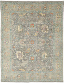  Oushak Design Rug 241X310 Authentic
 Oriental Handknotted Dark Green/Olive Green (Wool, Afghanistan)
