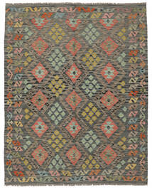  Kilim Afghan Old Style Rug 154X190 Authentic
 Oriental Handwoven Dark Brown/Dark Green (Wool, Afghanistan)