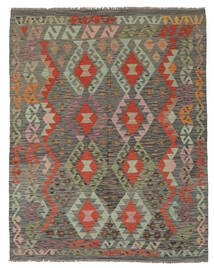 Kilim Afghan Old Style Rug Rug 154X193 Brown/Black (Wool, Afghanistan)