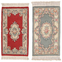  China 90 Line Rug 70X142 Authentic
 Oriental Handknotted Dark Brown/Crimson Red (Wool, China)