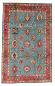  Kazak Rug 194X306 Authentic
 Oriental Handknotted Dark Brown/Dark Red (Wool, Afghanistan)