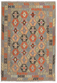  Kilim Afghan Old Style Rug 207X293 Authentic
 Oriental Handwoven Dark Brown/Dark Grey (Wool, Afghanistan)