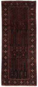  Baluch Rug 111X278 Authentic
 Oriental Handknotted Hallway Runner
 Black (Wool, Persia/Iran)
