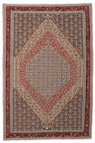  Kilim Senneh Fine Rug 196X298 Authentic
 Oriental Handwoven Brown/Dark Red (Wool, )
