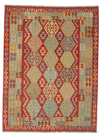  Kilim Afghan Old Style Rug 182X238 Authentic
 Oriental Handwoven Dark Red/Dark Brown (Wool, Afghanistan)