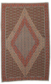 158X256 Kilim Senneh Fine Rug Rug Oriental Brown/Dark Red (Wool, Persia/Iran)
